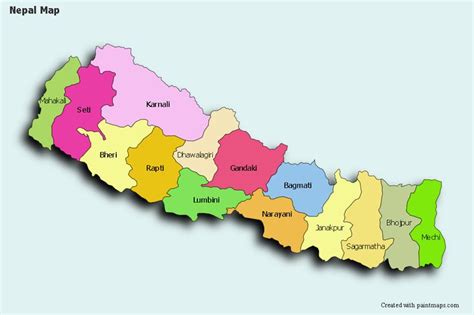 Sample Maps for Nepal. Online high resolution (vector) Nepal blank map ...