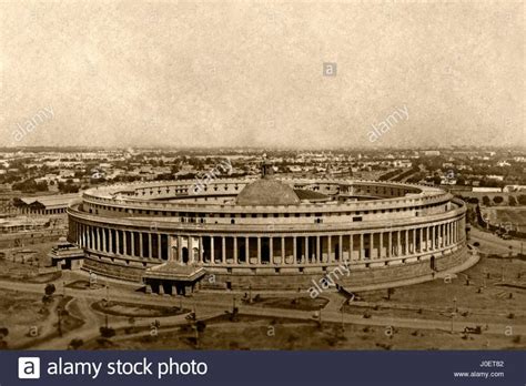 Download this stock image: Vintage photo of parliament house, delhi ...