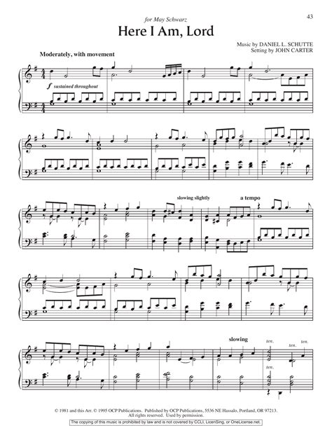 Here I Am, Lord | Sheet Music Direct