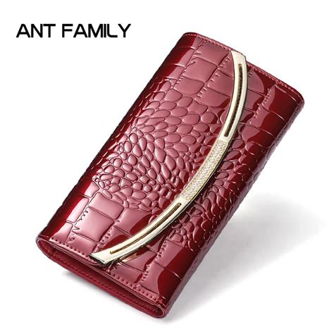 Aliexpress.com : Buy Ladies Genuine Leather Wallet Women Fashion Patent Leather Wallets Luxury ...