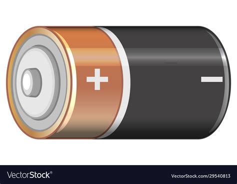 Single battery with positive and negative sign Vector Image