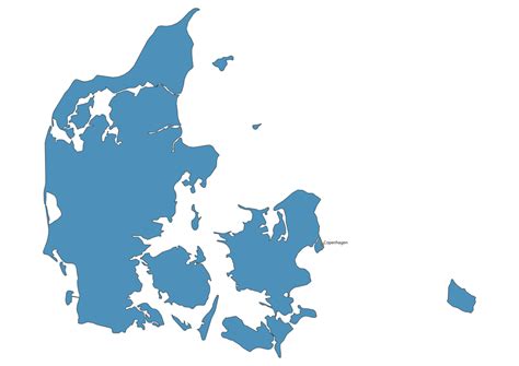 Airports in Denmark Map SVG Vector - Map of Airports