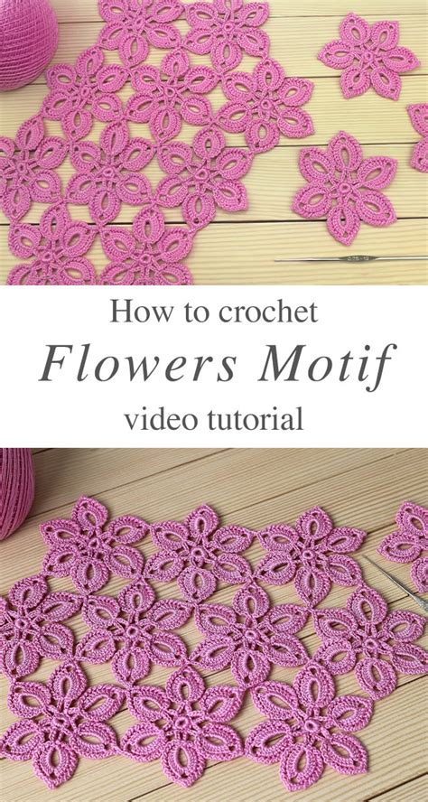 Crochet Lace Flower Motif Tutorial - CrochetBeja