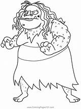 Grundulla The Ugly Ogre Fog Bat Pat Coloring Page For Kids  Free sketch template