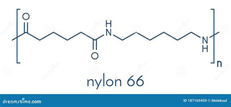 Nylon Nylon-6,6 Plastic Polymer, Chemical Structure. Skeletal Formula ...