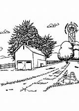 Country Farm Coloring Page · Creative Fabrica sketch template