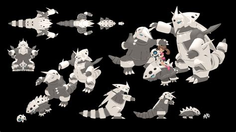 Size comparison through evolutions #5: Aron : pokemon | Pokemon, Craft ...