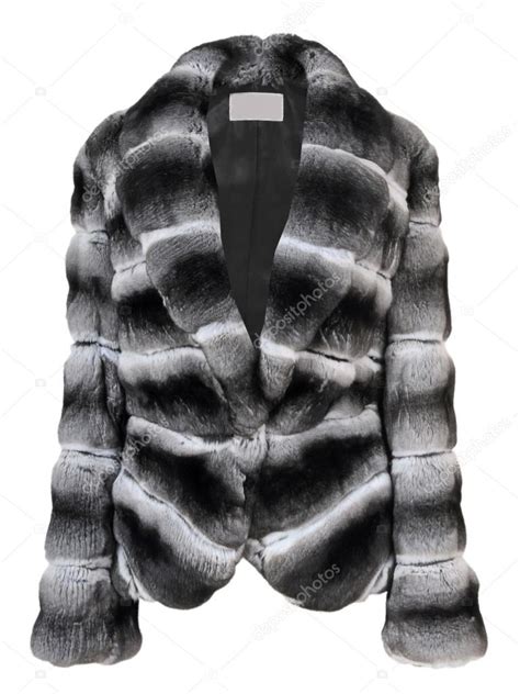 Gray fur coat isolated on white Stock Photo by ©evaletova 52350539