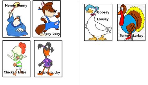 Henny Penny Characters Printable - Printable Templates