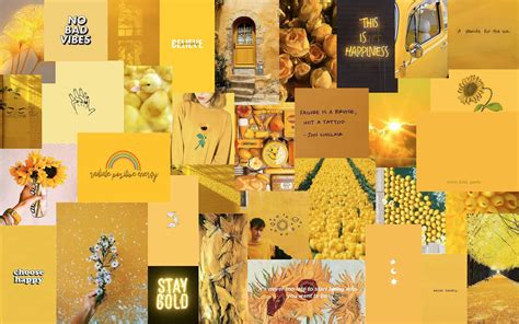 [100+] Yellow Aesthetic Collage Wallpapers | Wallpapers.com