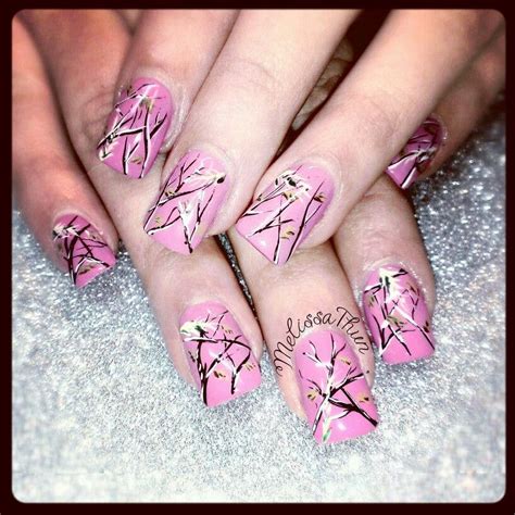 Pink mossy oak Camo Nail Designs, Nail Art Designs, Girls Nail Designs, Acrylic Nail Designs ...