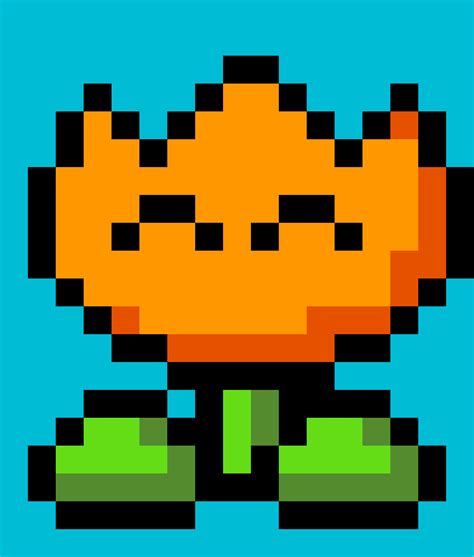 Super Mario Fire Flower Pixel Art - bmp-spatula