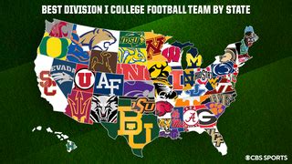 College Football Teams Map