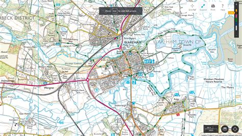 os-map-wareham-river-frome - UK Landscape Photography