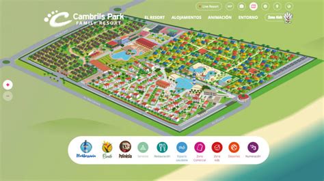 Mapa vector Cambrils Park y Sangulí Salou Resort | Domestika