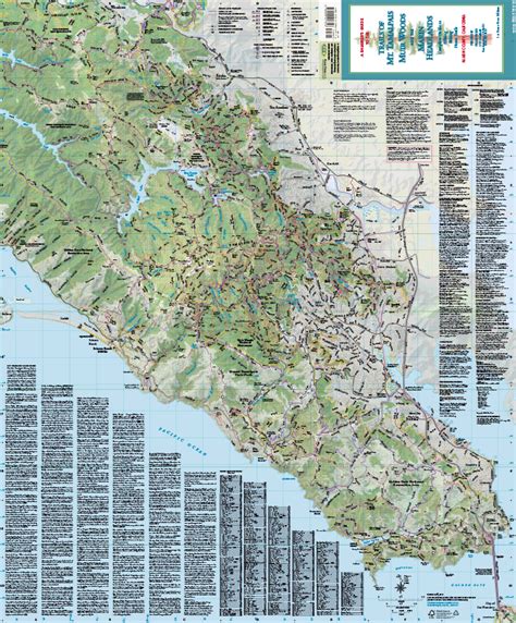 Mt Tamalpais Hiking Trails Map - TravelsFinders.Com