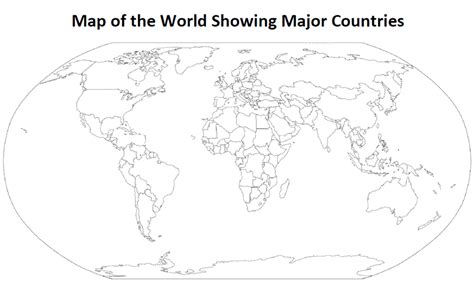 Printable Outline Map of the World