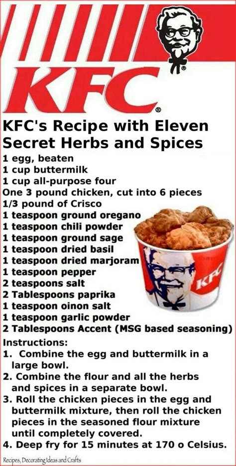 The KFC recipe????? | Mad ideer, Madopskrifter, Sund mad