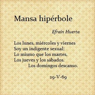 Un poco de poesía: Mansa hipérbole