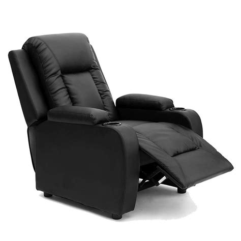 More4Homes OSCAR BONDED LEATHER RECLINER w DRINK HOLDERS ARMCHAIR SOFA CHAIR RECLINING CINEMA ...