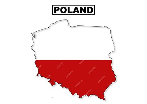 Premium Vector | Poland vector flag map