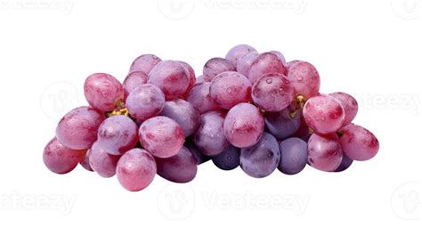 Fresh cluster of dark red grapes on transparent background 27143772 PNG