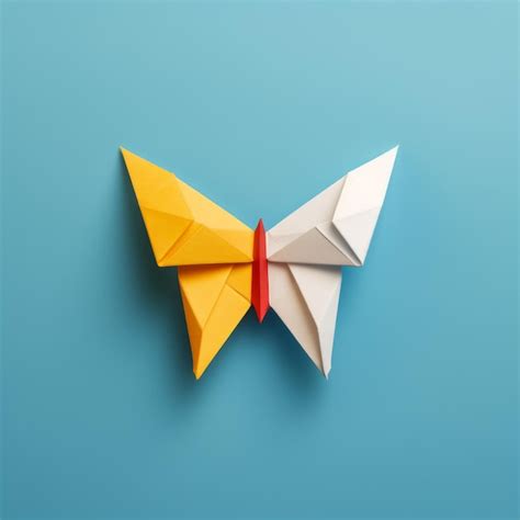 Premium AI Image | Minimalist Origami Butterfly Composition