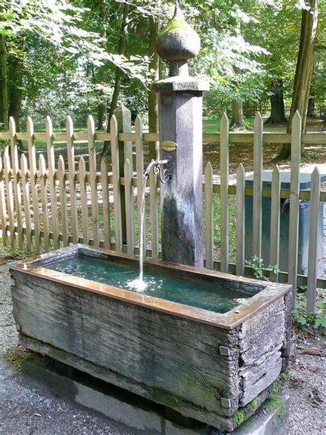 Well Wooden Water Trough | Colorful Home | Water features in the garden, Pond water features ...