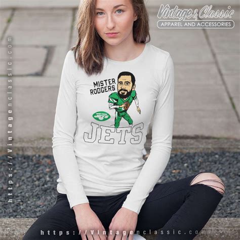 Mister Rodgers Jets Aaron Rodgers New York Jets Caricature Shirt ...