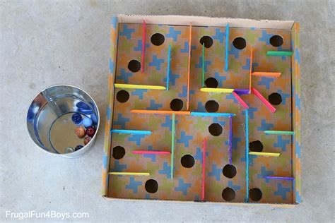 How to Make a Cardboard Box Marble Labyrinth Game - Frugal Fun For Boys ...