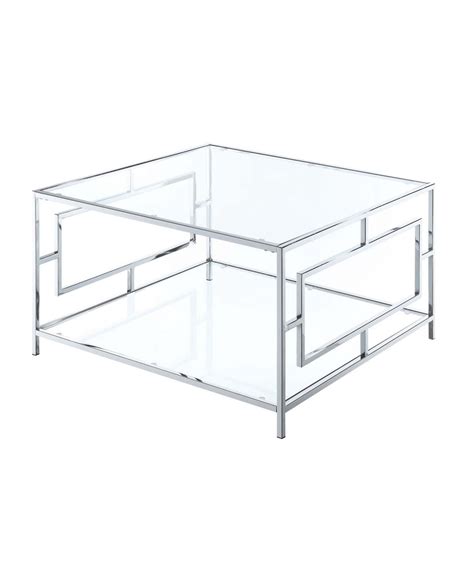 Convenience Concepts Town Square Chrome Square Coffee Table - Macy's