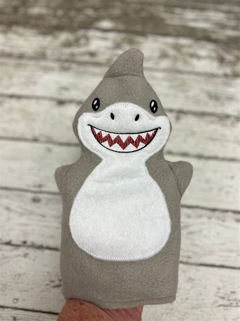 Shark Hand Puppet Shark Puppet Shark Fleece Handpuppet Animal - Etsy