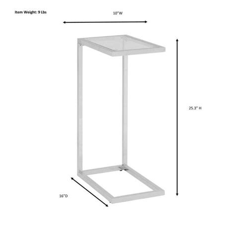 Carolina Cottage C table 10-in W x 25.3-in H Gold Glass Modern End Table Assembly Required Lowes ...