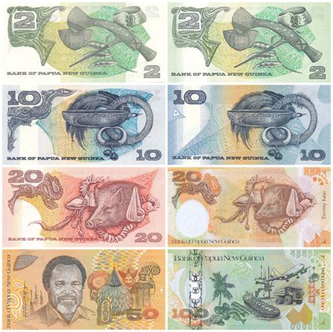 Papua New Guinea - Set of 8 banknotes 1975-2008 - Catawiki