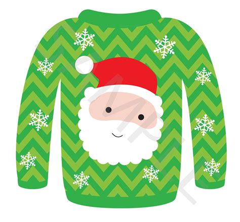 Colorful Ugly Christmas Sweater Clip-art Set in a PNG Format. Personal ...