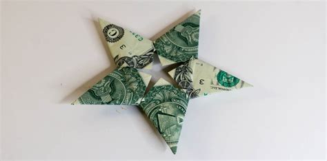 Modular Origami Money Star Using 5 Dollar Bills | Pentagram Star