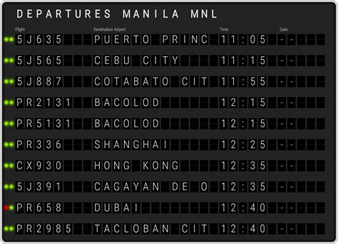 Manila Ninoy Aquino Airport Departures & [MNL] Flight Schedules