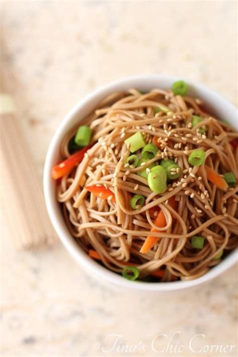 Sesame Soba Noodles and Vegetables – Tina's Chic Corner