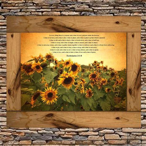 Sunflower Print Sunflower Bible Verse Sunflower Kitchen | Etsy | Sunflower wall art, Sunflower ...