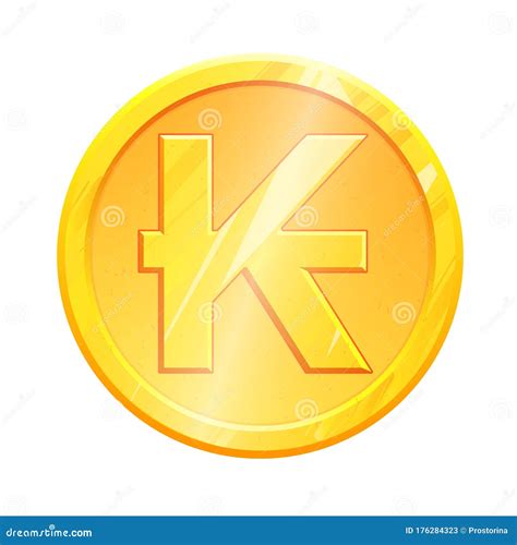 LAK Golden Lao Kip Coin Symbol on White Background. Finance Investment Concept Stock Vector ...