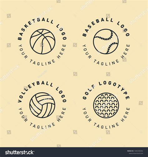 Sport Ball Circle Cute Logo Template Stock Vector (Royalty Free ...