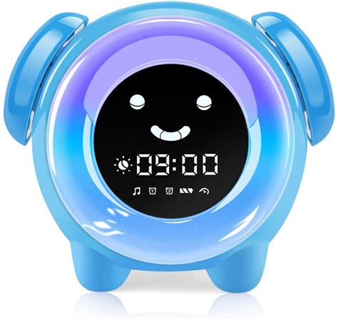 KNGUVTH Kids Alarm Clock, Updated Version Sleep Training Kids Clock with 7 Changing Colors Teach ...