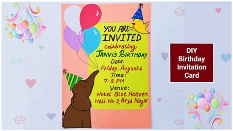Diy Birthday Invitation Card Ideas - Printable Templates Free