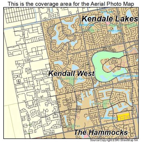 Aerial Photography Map of Kendall West, FL Florida