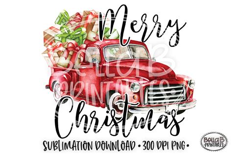 Christmas Sublimation Design, Merry Christmas Sublimation (387898 ...