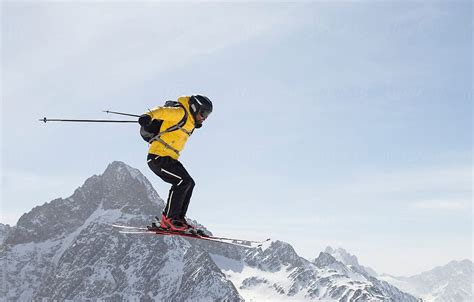 "Skier Jumping" by Stocksy Contributor "Ibex.media" - Stocksy