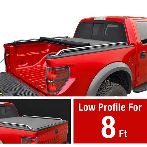 Low Profile Soft Roll Up Truck Bed Tonneau Cover for 2002-2008 Dodge Ram 1500; 2003-2009 Dodge ...