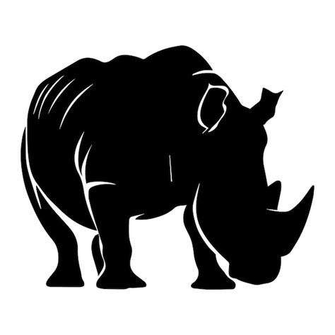 Premium Vector | A rhinoceros vector silhouette