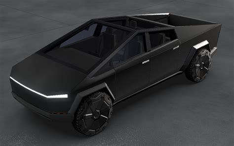 Cyber Truck wrapped in black render: