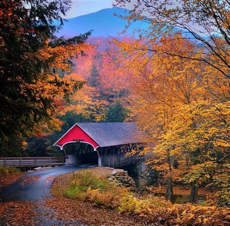 Pin by Kim Fewell on Autumn | Covered bridges, Autumn landscape, New england fall